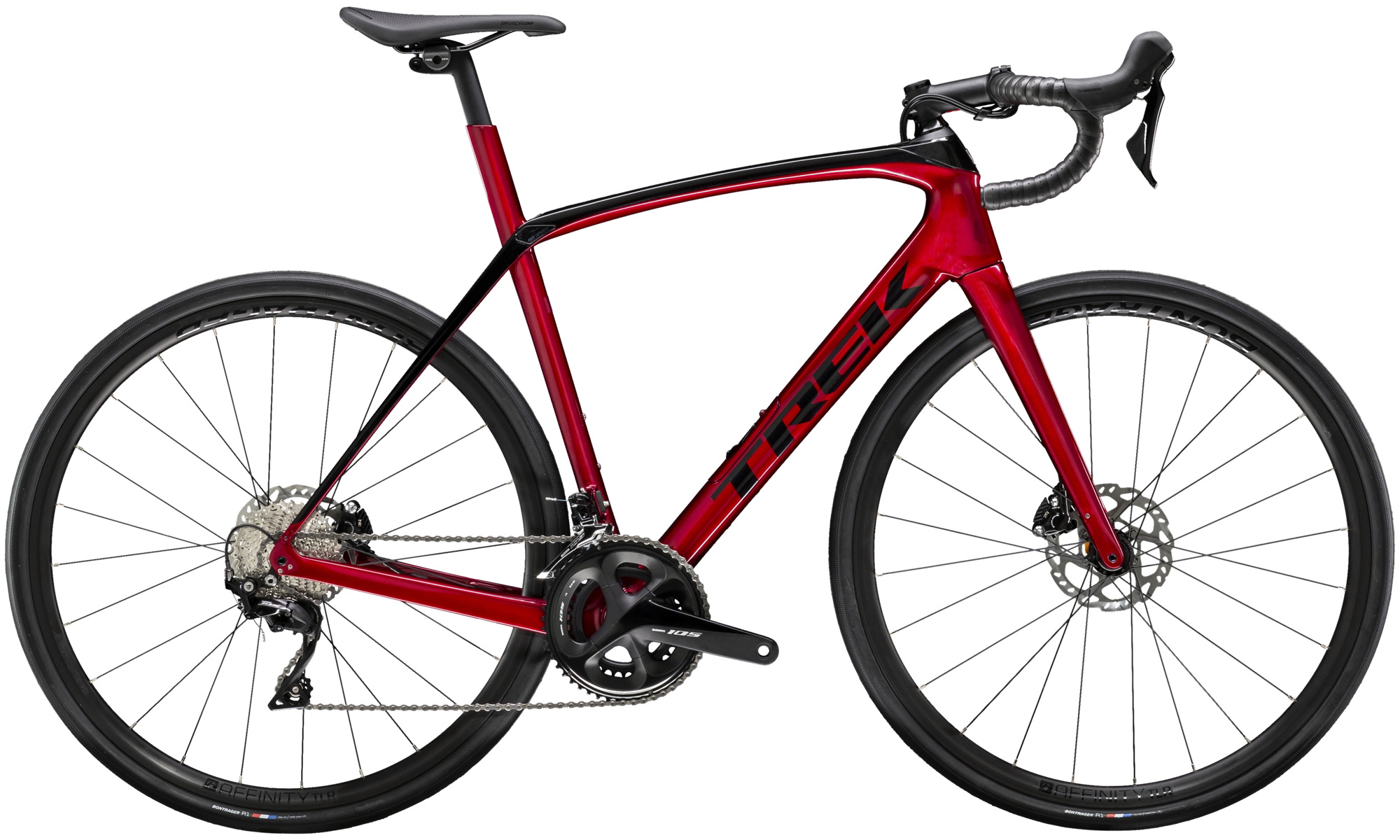 Trek Domane SL 5 2022 - Rabat på Racercykel i Sort/Rød
