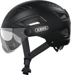Abus Hyban 2.0 ACE Cykelhjelm med LED og visir - Sort