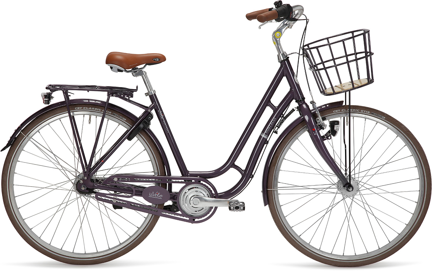 uVélo Nostalgi 7g Damecykel 2022 - Lilla til tilbudspris!