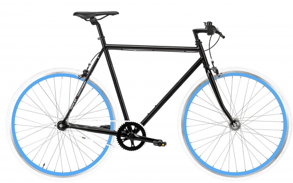 Centurion Fixie 1g med blå/hvid hjul - Black Friday Tilbud