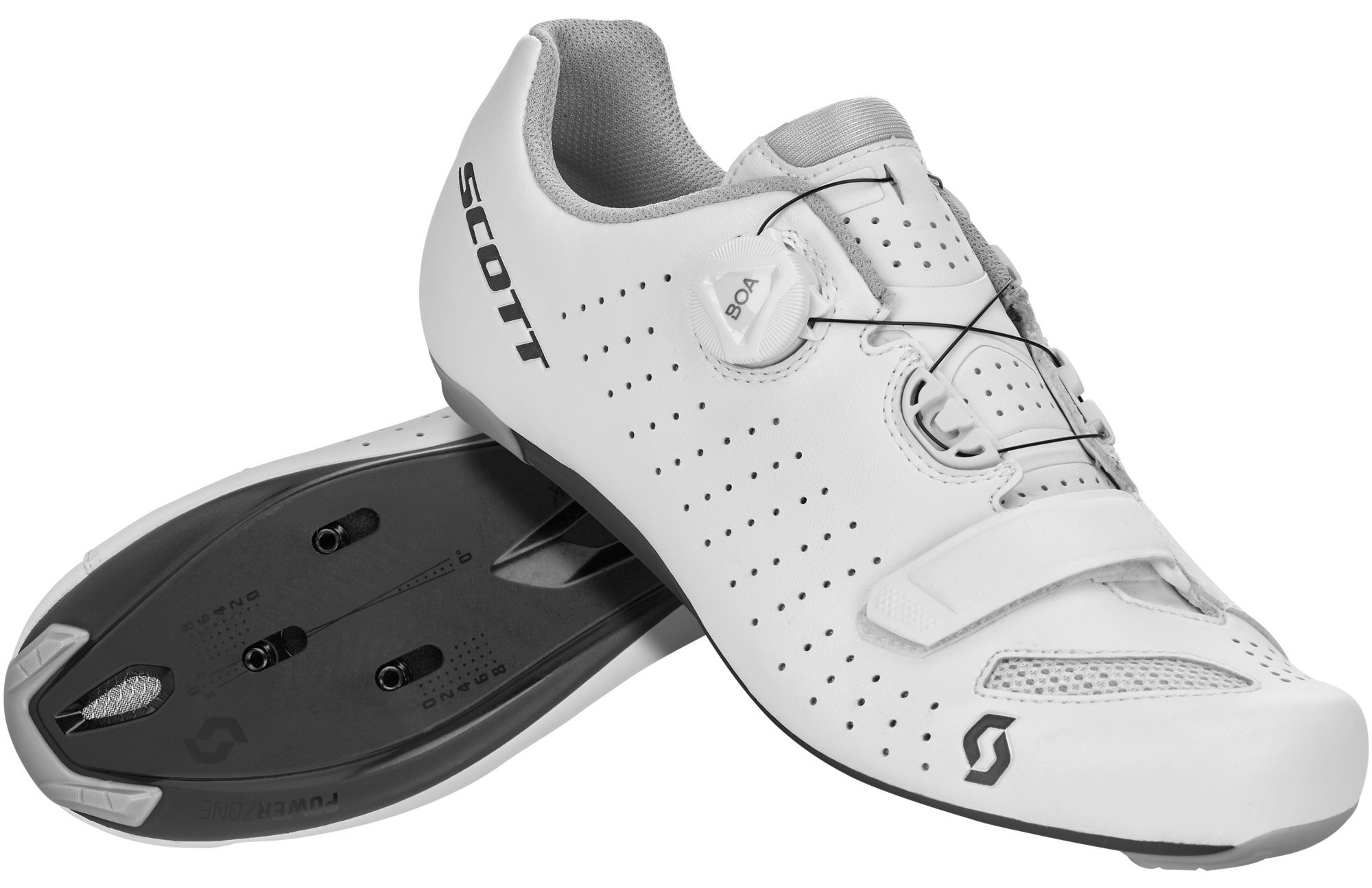 Scott Road Comp Boa Cykelsko - Hvid/Sort Black Friday Tilbud