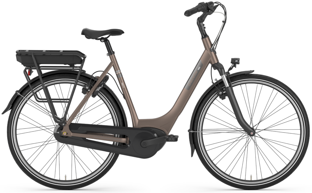 Gazelle Paris C7 HMB Elcykel Dame 2023 - Brun Tilbud!