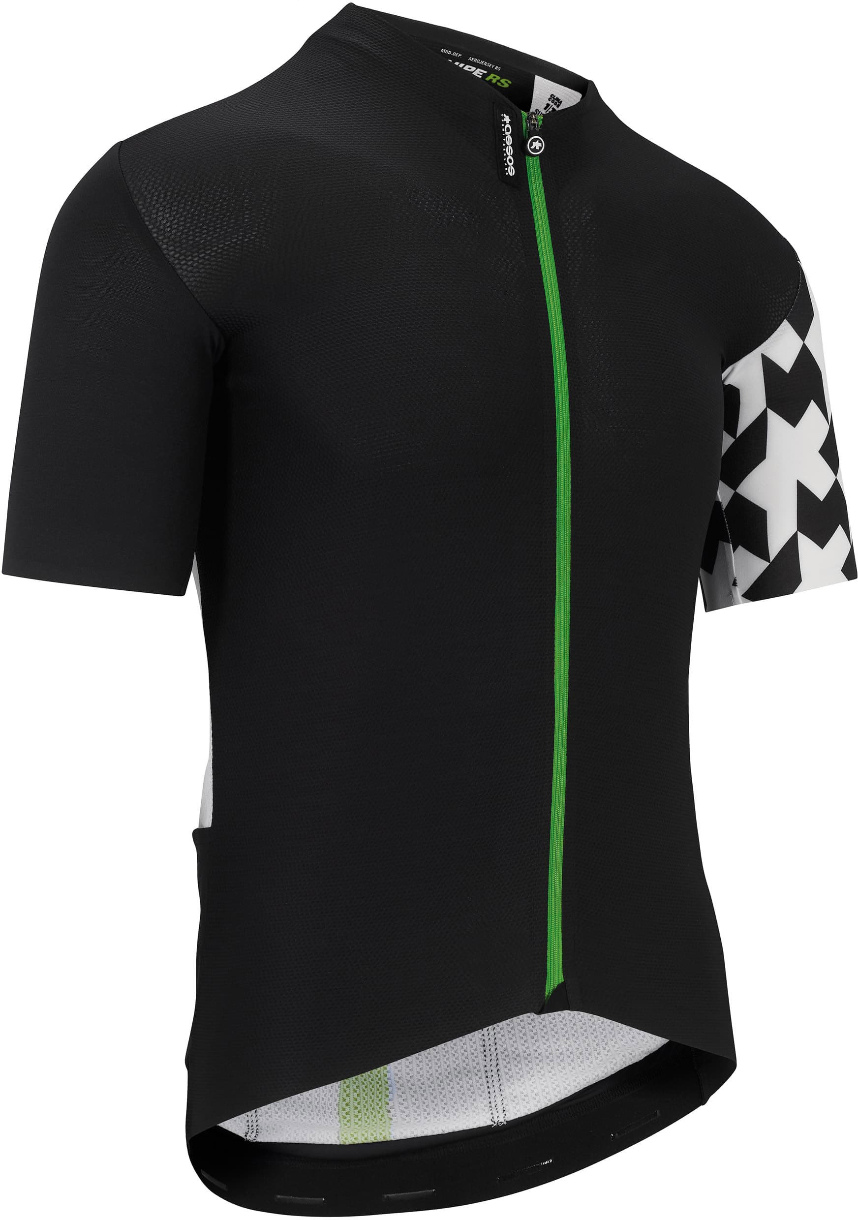 Assos Equipe Aero SS Cykeltrøje, Sort/Grøn - Tilbud!