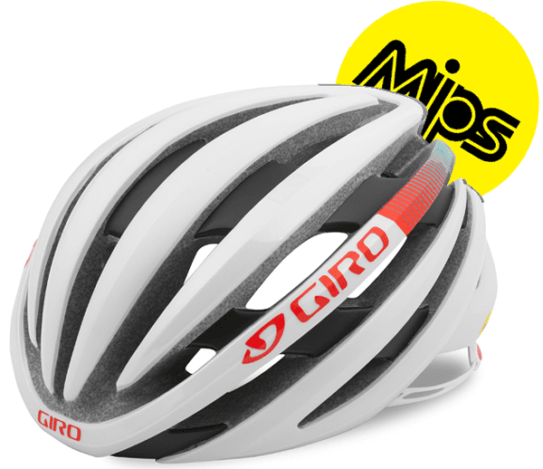 Giro Ember MIPS cykelhjelm i mat hvid/turkis/cermillion - Small (51-56 cm)
