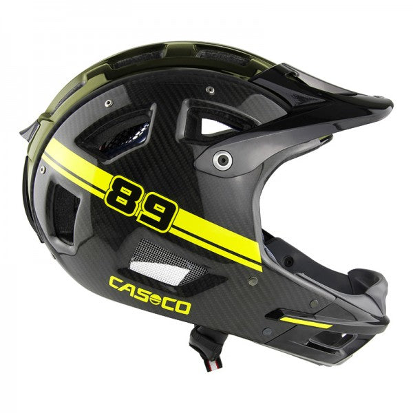 Casco MTBE Full Face Carbon neon - Cykelhjelm - M (54-58 cm)