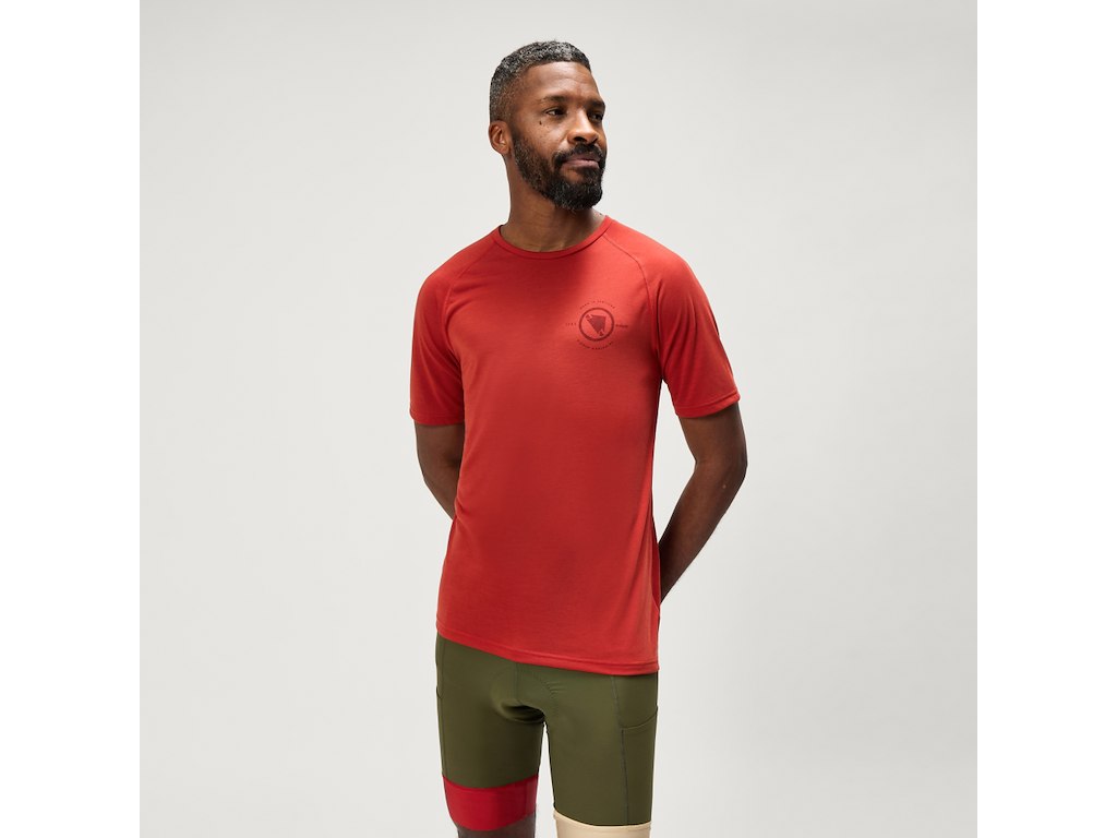 Endura Loop Tech Tee - Cykeltrøje - Korte ærmer - Brick Red - Str. XL