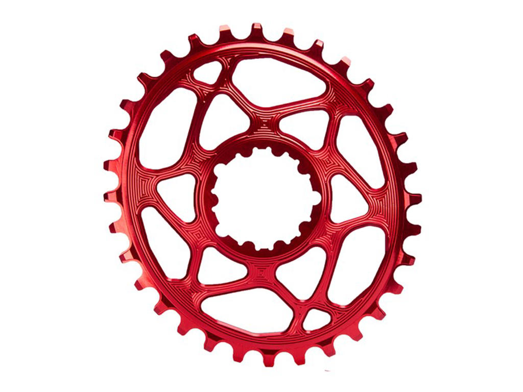 absoluteBLACK Oval Klinge - SRAM - 34T - 10/11/12 Speed - Rød