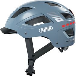 Abus Hyban 2.0 LED signal glacier shiny m. indbygget led lys - Cykelhjelm - Medium (52-58 cm)