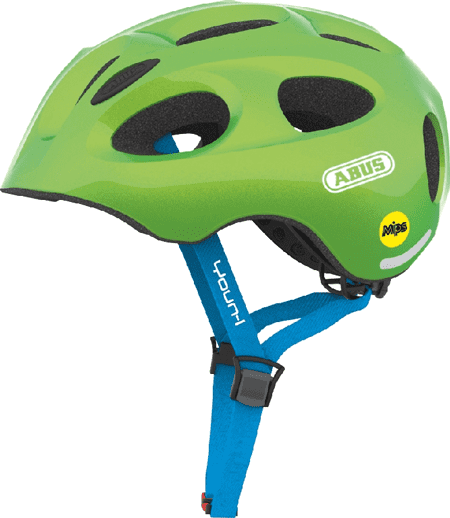 Abus Sparkling Green Youn-I MIPS juniorhjelm - Medium (52-57 cm)