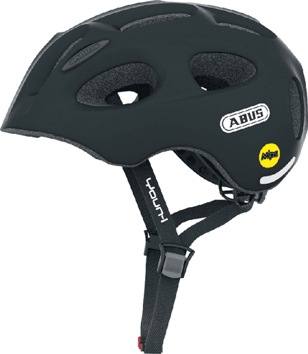 Abus Black Youn-I MIPS juniorhjelm - Medium (52-57 cm)