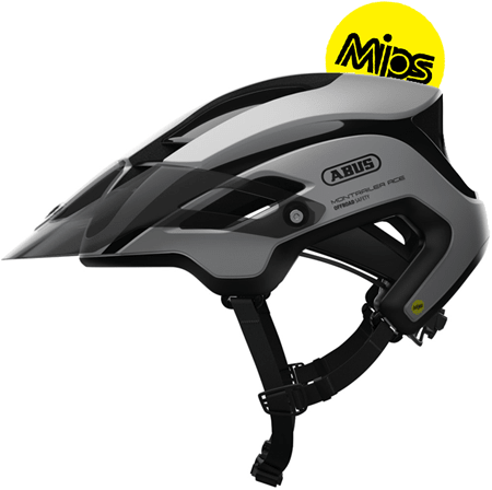 Abus Polar White Montrailer ACE Mips cykelhjelm - Medium (54-58 cm)