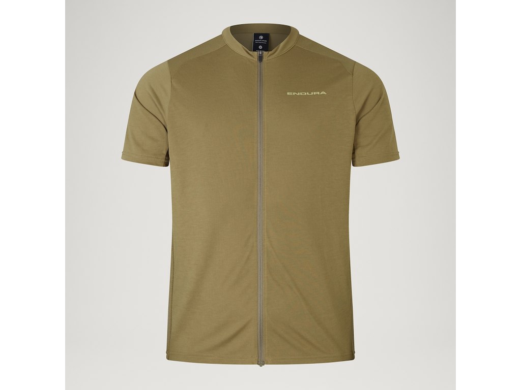 Ensura - LOOP ZIPPED JERSEY - Cykeltrøje - Korte ærmer - Tweed Green - XS