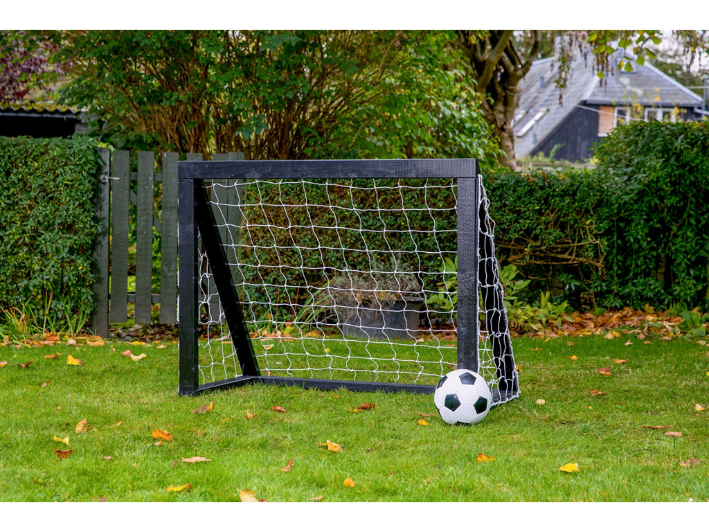 Homegoal - Pro Micro sort - Fodboldmål i træ - 125x100 cm