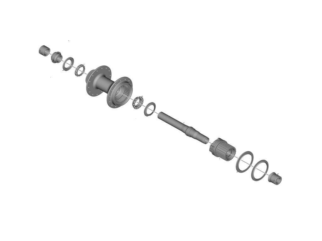 Shimano MT501 - Akselsæt - Til Shimano baghjul model WH-MT501