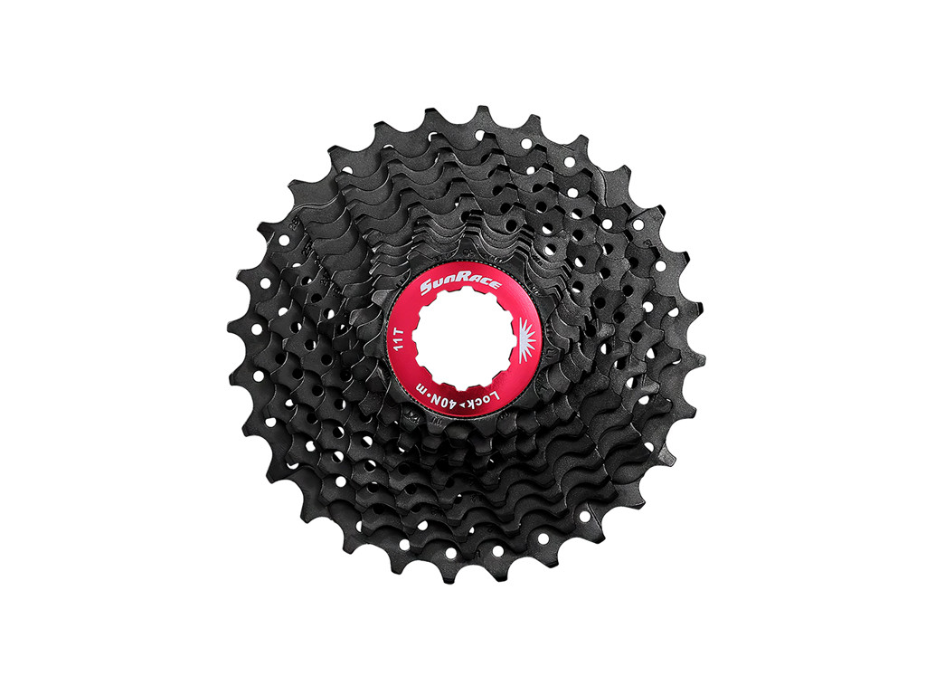 Sunrace Kassette 11 gear - 11-34 tands - Road - Alu Spider - Sort