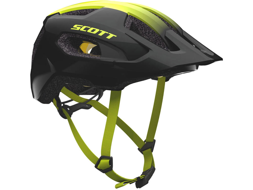 SCOTT Supra Plus - Cykelhjelm - Black/Radium Yellow - Str. 56-61 cm