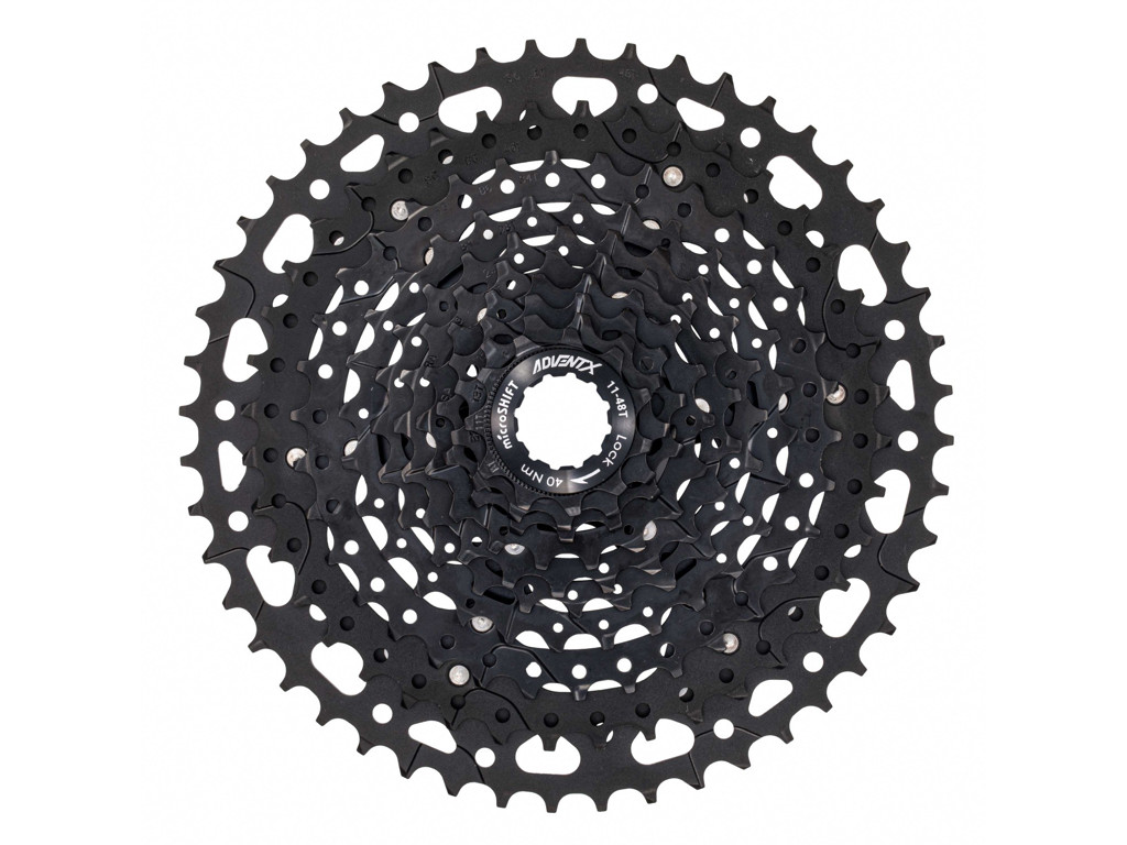 Microshift Advent X - Kassette 10 gear 11-48 tands Alu spider - Til Microshift Advent X gear system