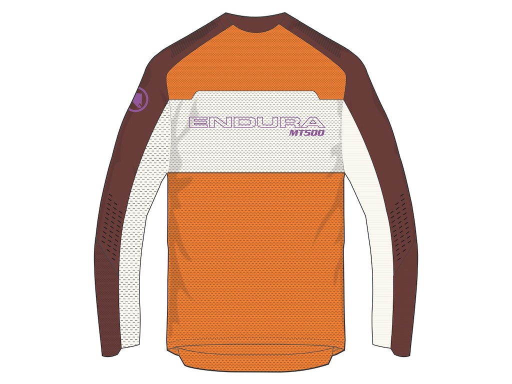 Endura MT500 Burner Lite Jersey - Cykeltrøje - Lange ærmer - End Orange - Str. XL
