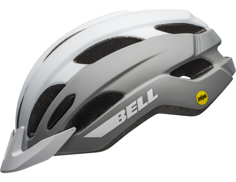 Bell Trace Mips i Matte White/Silver - Cykelhjelm - S/M (50-57cm)