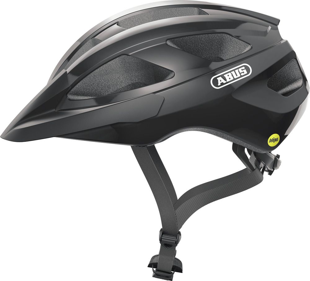 ABUS Macator mips shiny black - Medium (52-58 cm) / Sort