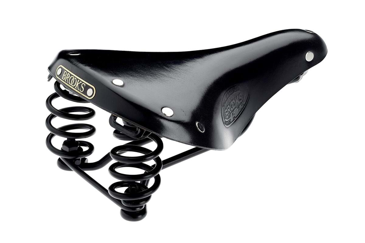 Brooks Flyer S Trekking retro læder cykelsadel, sort