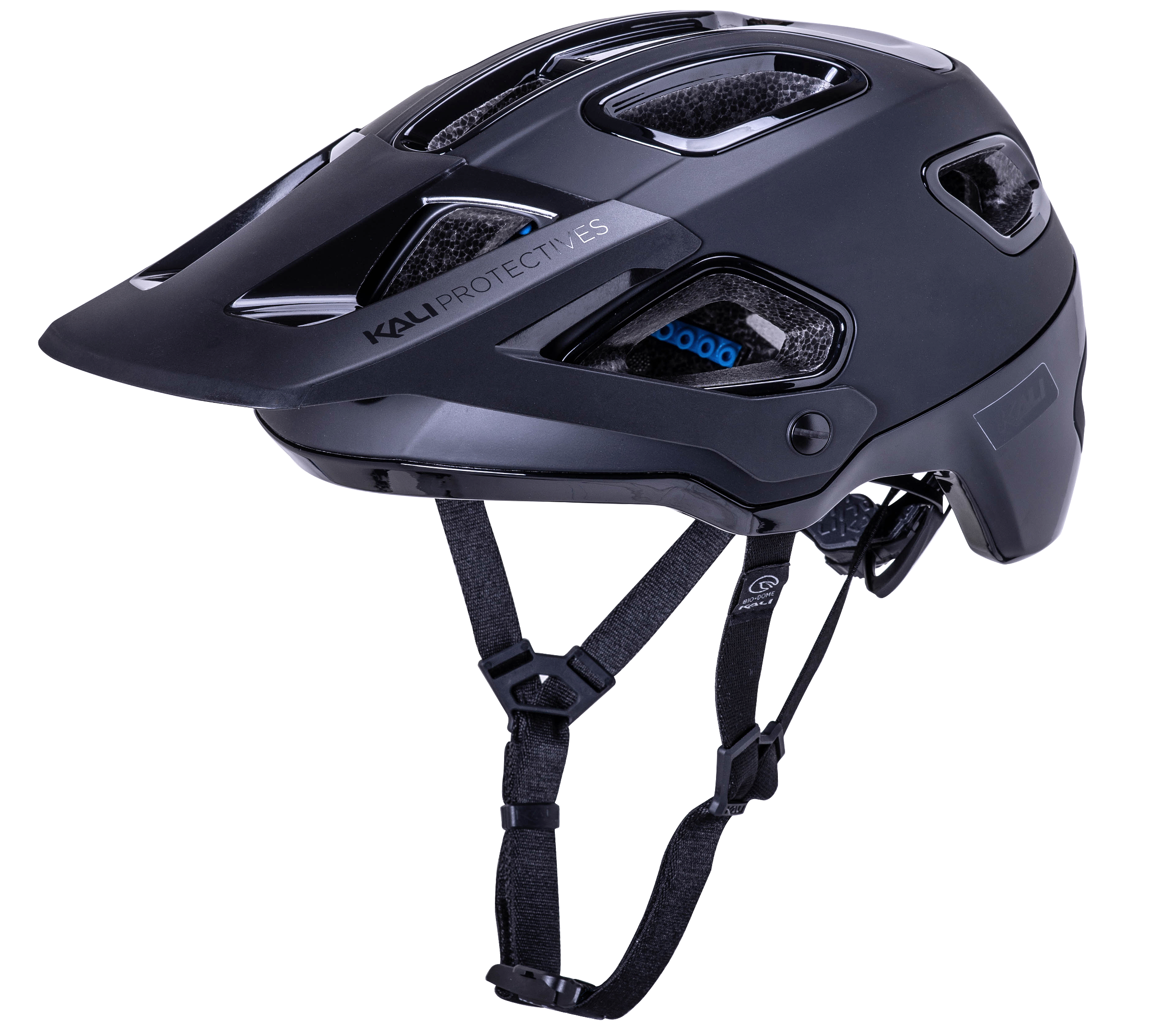 Kali Cascade Solid Mat/Gloss Black - Cykelhjelm - S/M (55/61 cm)