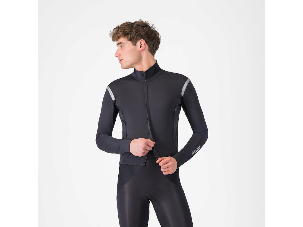 Castelli Perfetto RoS 3 Jacket - Cykeljakke - Light Black/Silver Reflex - XL
