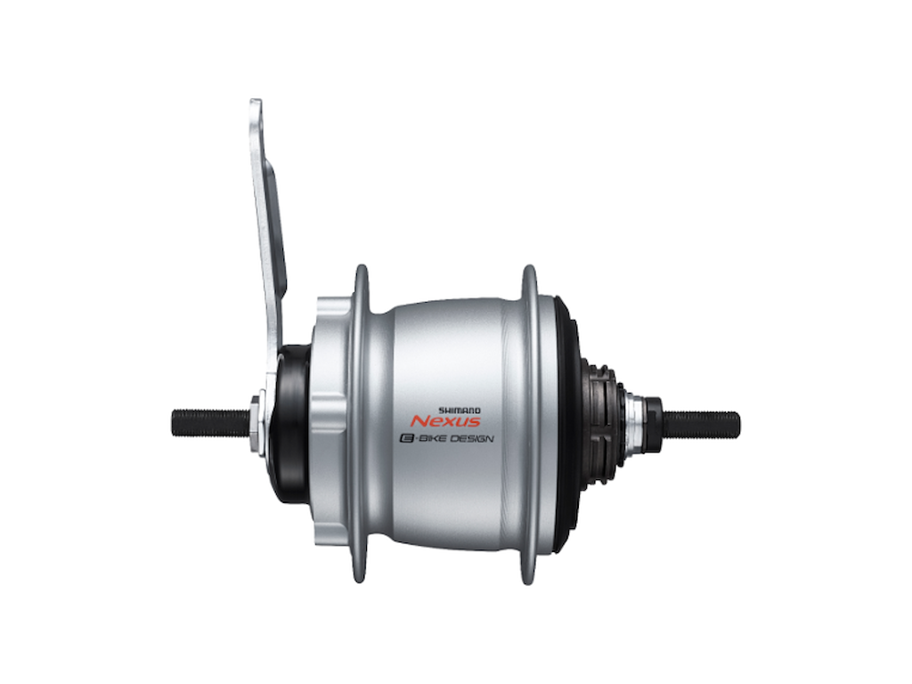 Shimano nexus - Bagnav med 5 gear - 187mm aksel, til 32 eger - sølv - SG-C7002-5CD med fodbremse