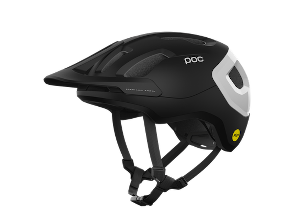 POC Axion Race MIPS - Cykelhjelm - Uranium Black Matt/Hydrogen White - Str. 51-54 cm