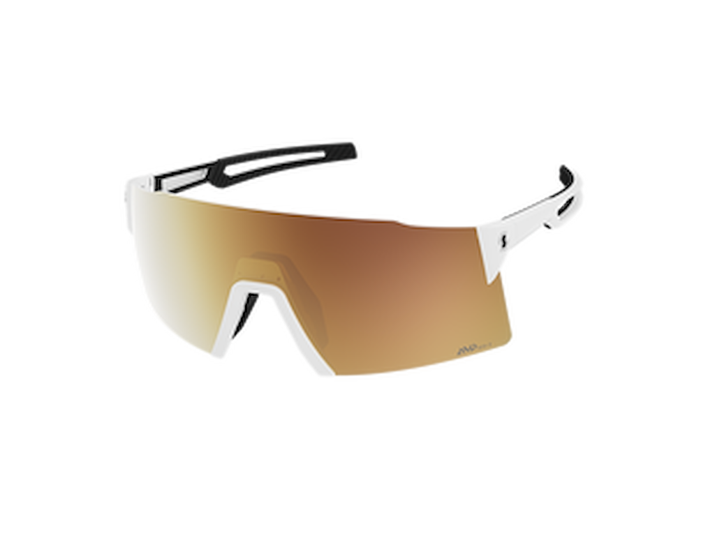 SCOTT Stride Compact LS - Cykelbriller - Hvid/AMP LS Gold Chrome