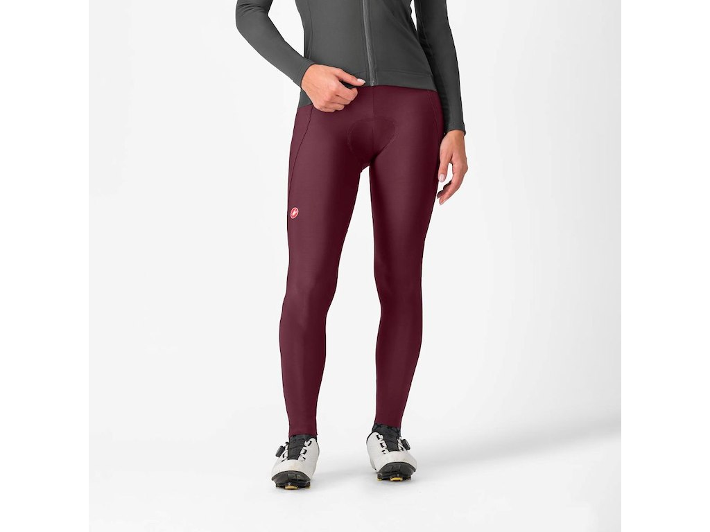 Castelli Espresso Women's DT Bibtights - Cykelbukser m/pude - Dame - Deep Bordeaux - M
