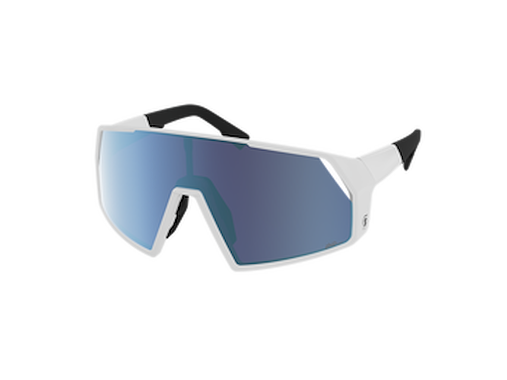 SCOTT Pro Shield - Cykelbriller - Hvid/AMP Blue Chrome