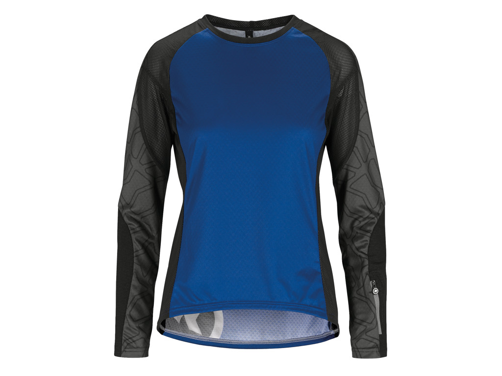 Assos Trail Womens Jersey - Dame MTB cykeltrøje med lange ærmer - Blå - Str. XLG