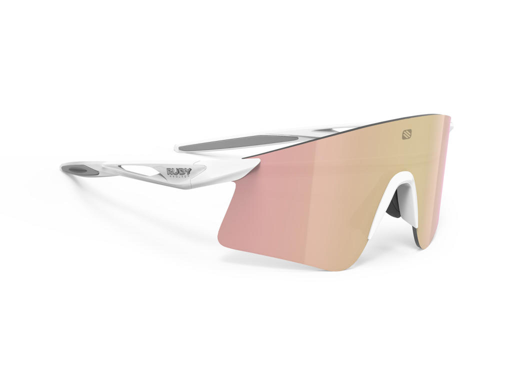 Rudy Project Astral X - Cykelbrille med multilaser rose gold linse - Hvid