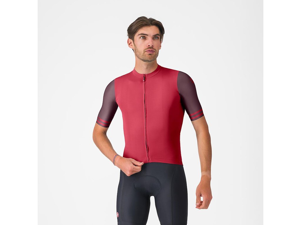 Castelli Prologo Lite 2 Jersey - Cykeltrøje - Korte Ærmer - Herre - Rich Red/Bordeaux - S