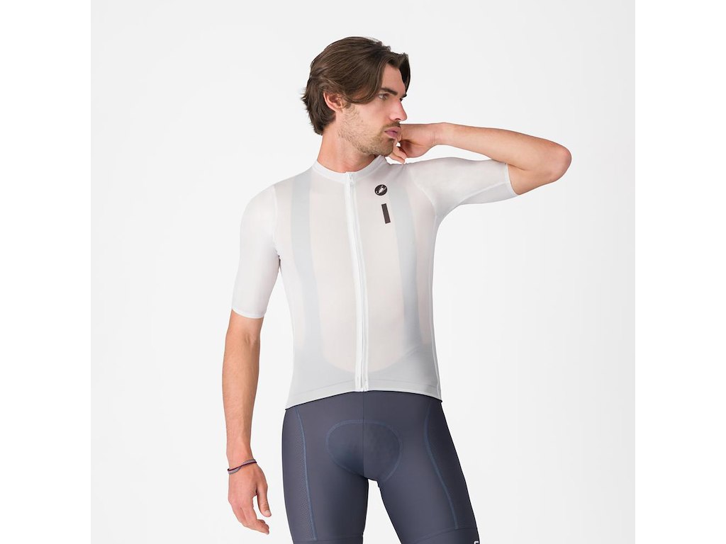 Castelli Drittone Logo Jersey - Cykeltrøje - Korte Ærmer - Herre - Hvid/Sort - L