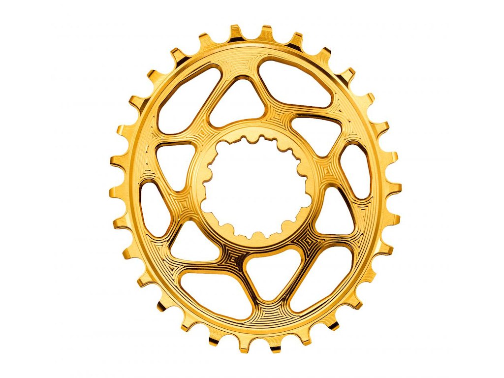 Absolute Black Klinge 36T direkte montering Oval SRAM GXP Guld
