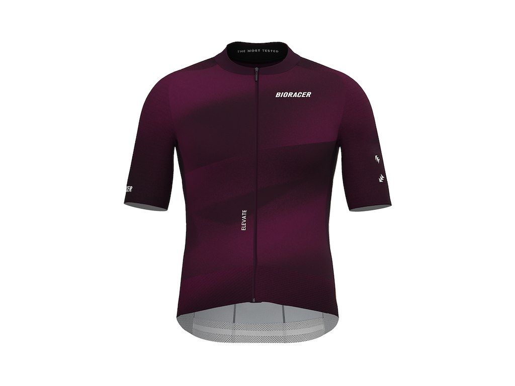 Bioracer Epic Elevate Jersey - Cykeltrøje - Korte Ærmer - Herre - Burgundy Red - 2XL