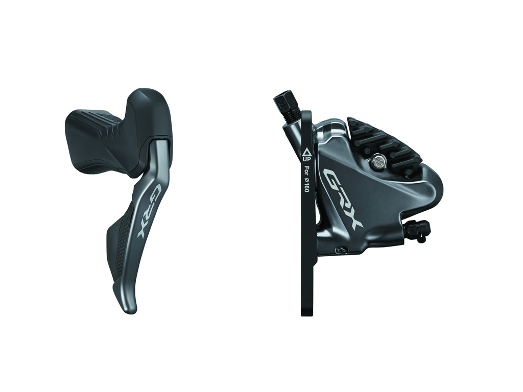 Shimano GRX - STI og bremsegreb højre Di2  11 gear, kaliber og olieslange - Hydraulisk