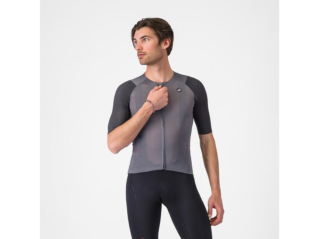 Castelli Aero Race 8S Jersey - Cykeltrøje - Korte Ærmer - Herre - Silver Gray/Smoky Gray - L