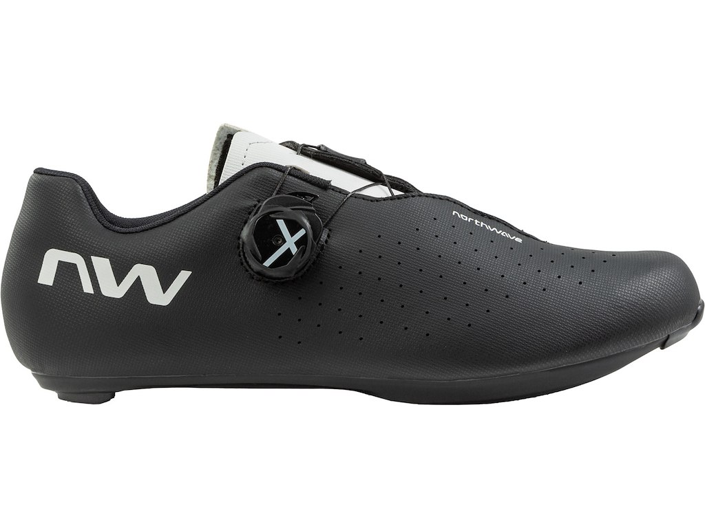 Northwave Sonic Plus Wide - Cykelsko - Race - Sort/Hvid - Str. 44.5