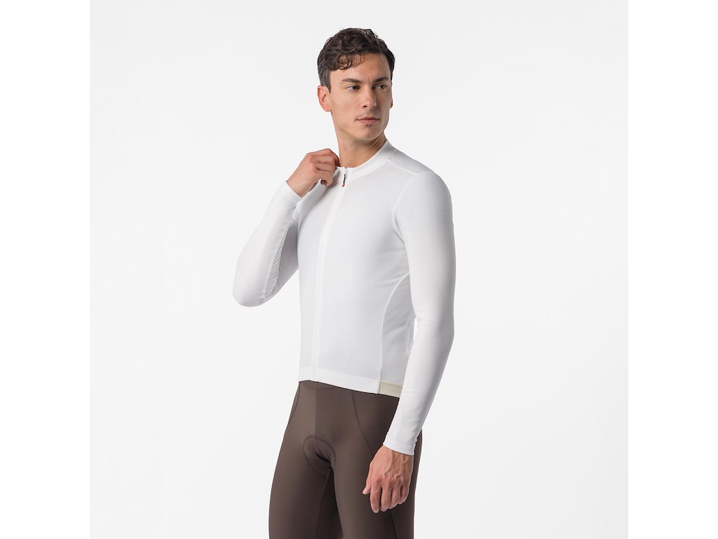 Castelli Espresso Thermal 2 Jersey - Cykeltrøje - Lange ærmer - Herre - Ivory - Str. XS