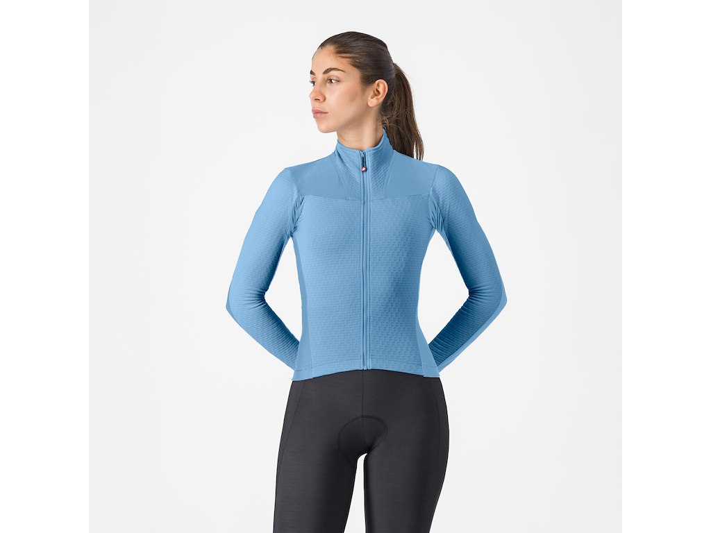 Castelli Sfida 3 Jersey - Cykeltrøje - Lange ærmer - Dame - Metallic Blue - Str. M