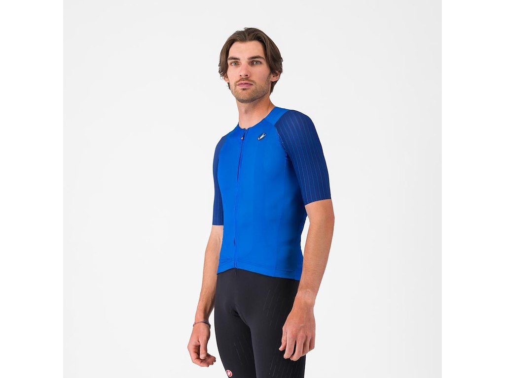 Castelli Aero Race 8S Jersey - Cykeltrøje - Korte Ærmer - Herre - Azzurro Italia - XS