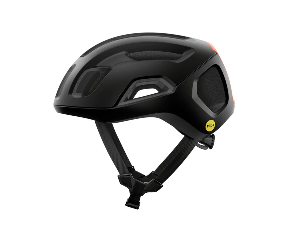 POC Ventral Air MIPS - Cykelhjelm - Uranium Black Matt/Fluorescent Orange Matt - Str. M/54-59cm