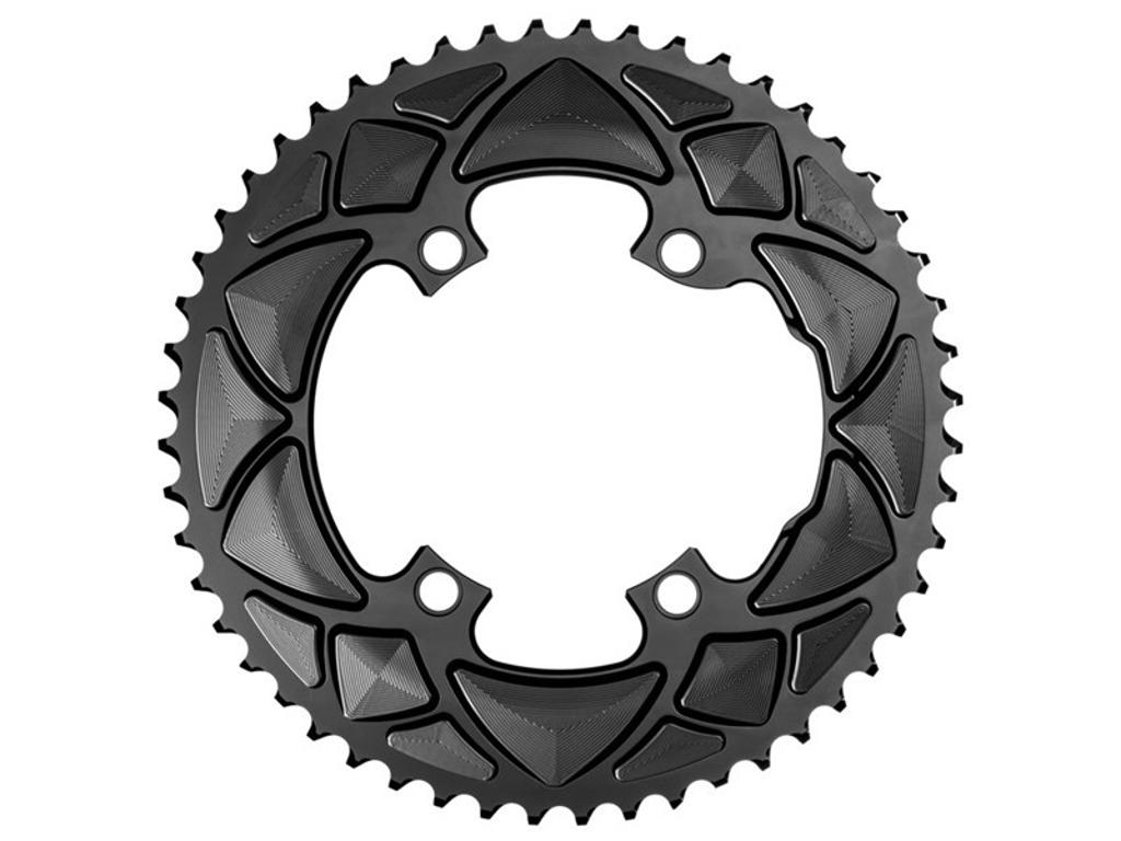 absoluteBLACK Rund klinge - Shimano - 4 Huller - ø110 mm - 50T - Sort