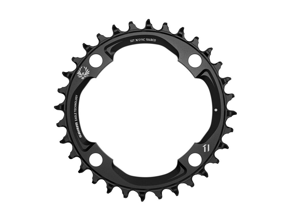 Sram Eagle - Klinge 32 tands rund - 1 x 12 gear - 4 huls ø104mm - Sort