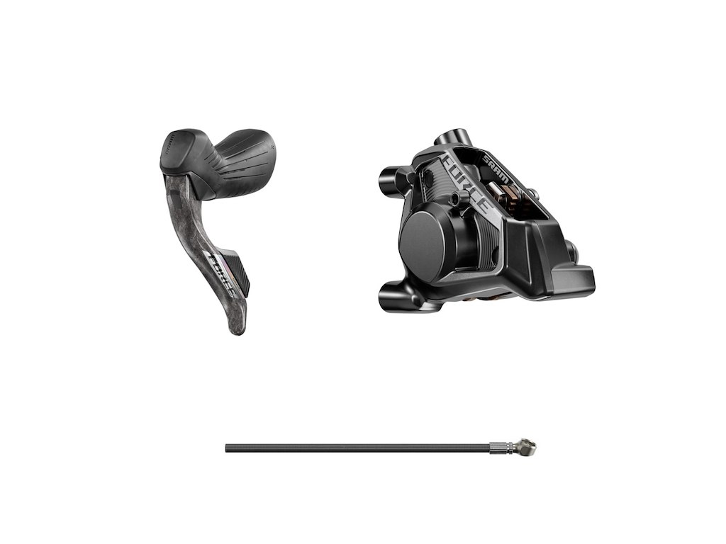 SRAM Force AXS E1 Skifte- og bremsegreb højre med hydraulisk kaliber og 1800mm olieslange