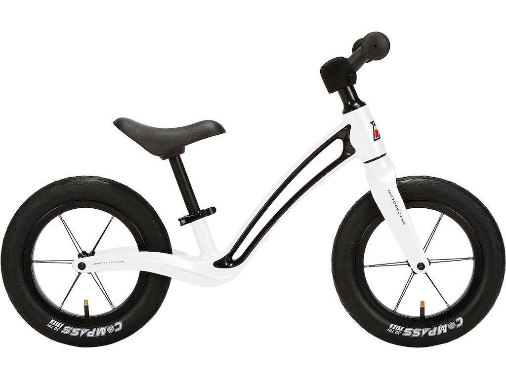 Motobecane Roadie løbecykel 12 blank hvid m. sort"