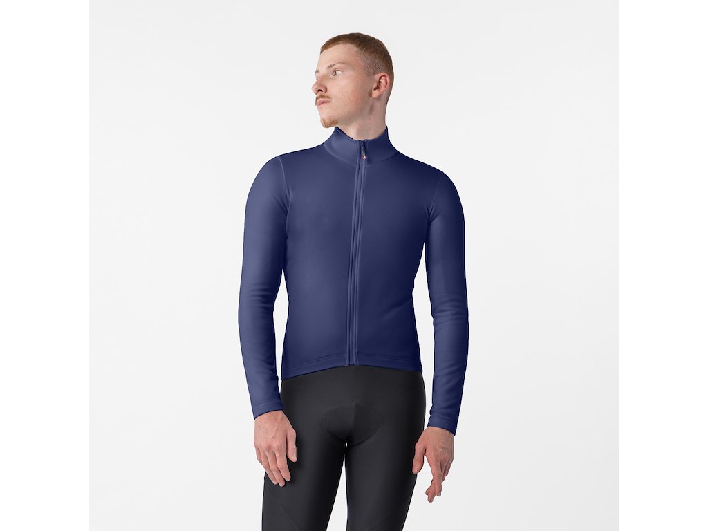 Castelli Competizione Thermal LS Jersey - Cykeltrøje - Lange ærmer - Herre - Belgian Blue - Str. 2XL